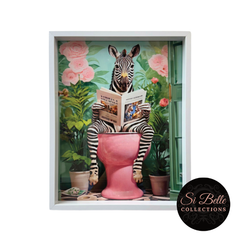 si belle collections Zebra Love Framed Art