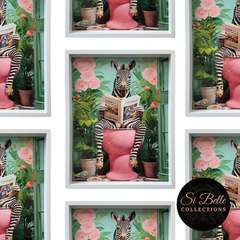 si belle collections Zebra Love Framed Art repeated