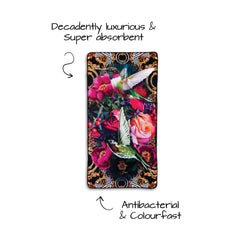 Peony Bird Bathroom Towel