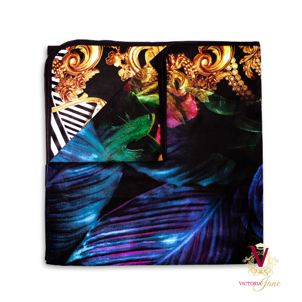 Victoria Jane - Forest Jewel high quality polyester microfibre Towel Forest Fantasy Collection, absorbent and anti-bacterial colourful towel folded