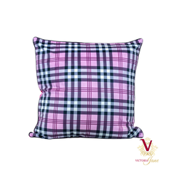 Victoria Jane - Jungle Jive Velvet Cushion tucan floral bright beautiful back plaid pattern