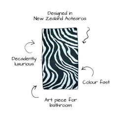 Victoria Jane - Zebra Rose Spa Art Towel bright beautiful flowers back thumbnail facts