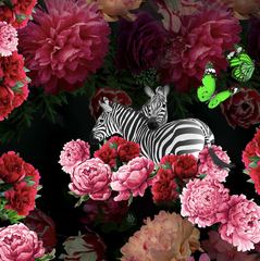 victoria jane Zebra Rose Mural
