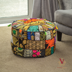 si belle collections colourful pouf footstool ottoman