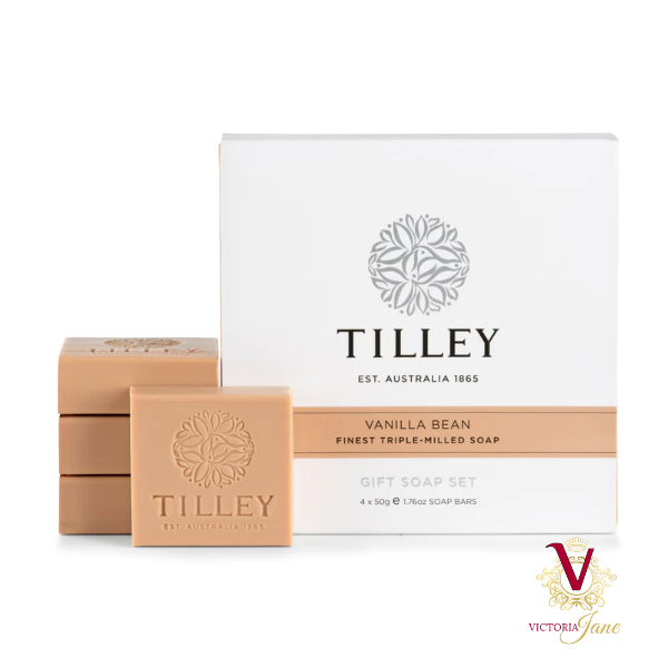 Tilley - Vanilla Bean Finest Triple Milled Soap - 4 x 50g