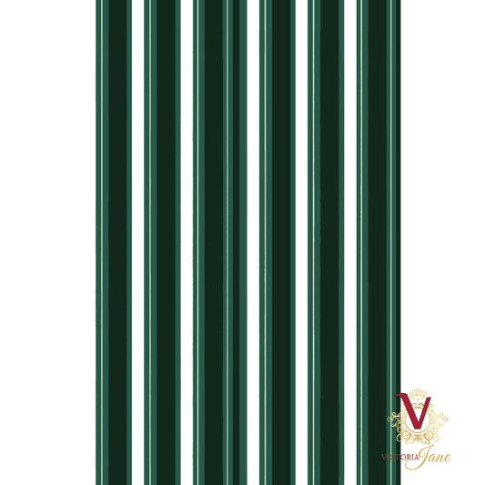 Azure Cabana Stripe Wallpaper