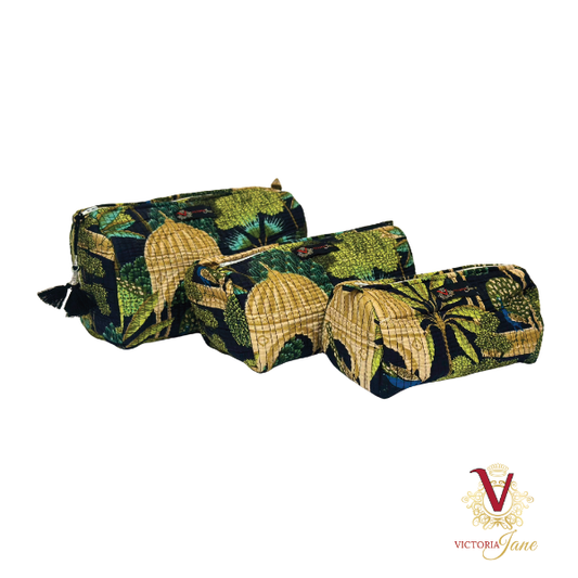 Black Peacock Jungle Pouch Bag Set