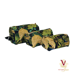 Black Peacock Jungle Pouch Bag Set