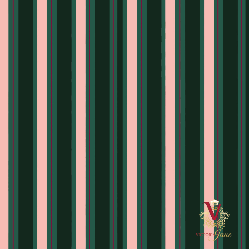 Blush Cabana Stripe Wallpaper detail