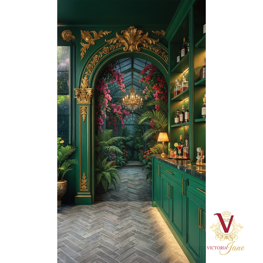 Emerald Café Bar at Le Jardin d’Orangerie Mural