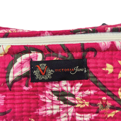 Cerise Floral Tote Pouch Set – Matching Duo