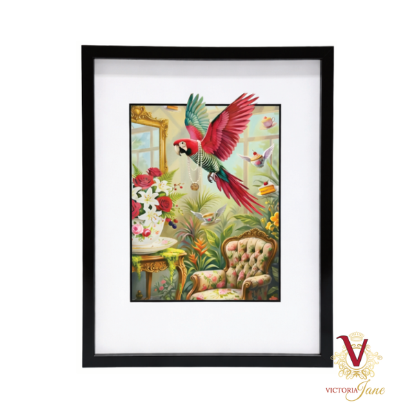 Flamingos Uninvited Guest Box Framed Art