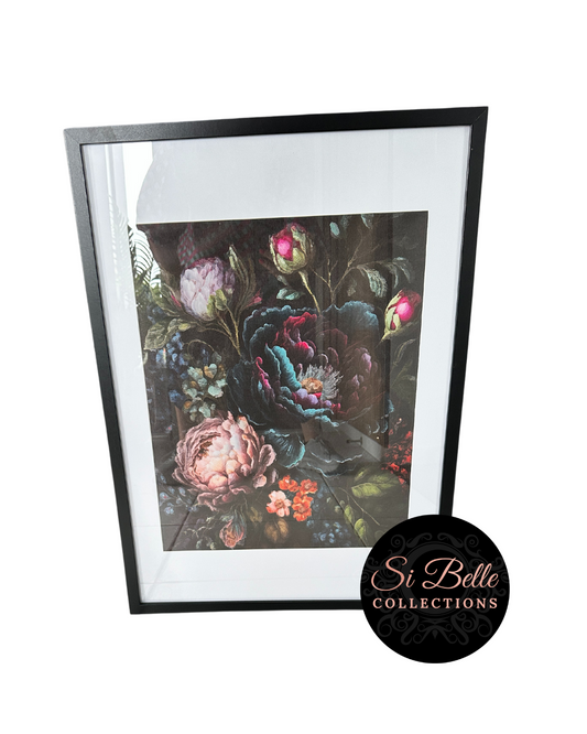 Flower mood framed art