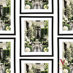 Garden Table Soirée Mat Framed Art repeated