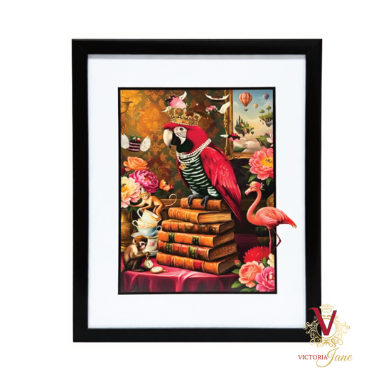 Flamingos Uninvited Guest Box Framed Art