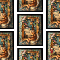 Lady Fleur Gazette Framed Art repeated