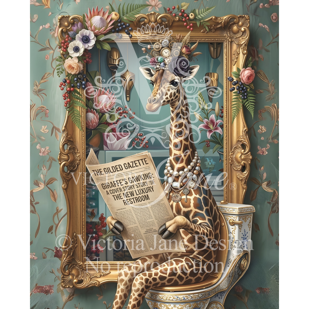 Lady Fleur Gazette Framed Art watermarked