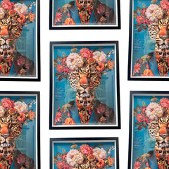 Leopard Eyes Framed Art repeated on wall