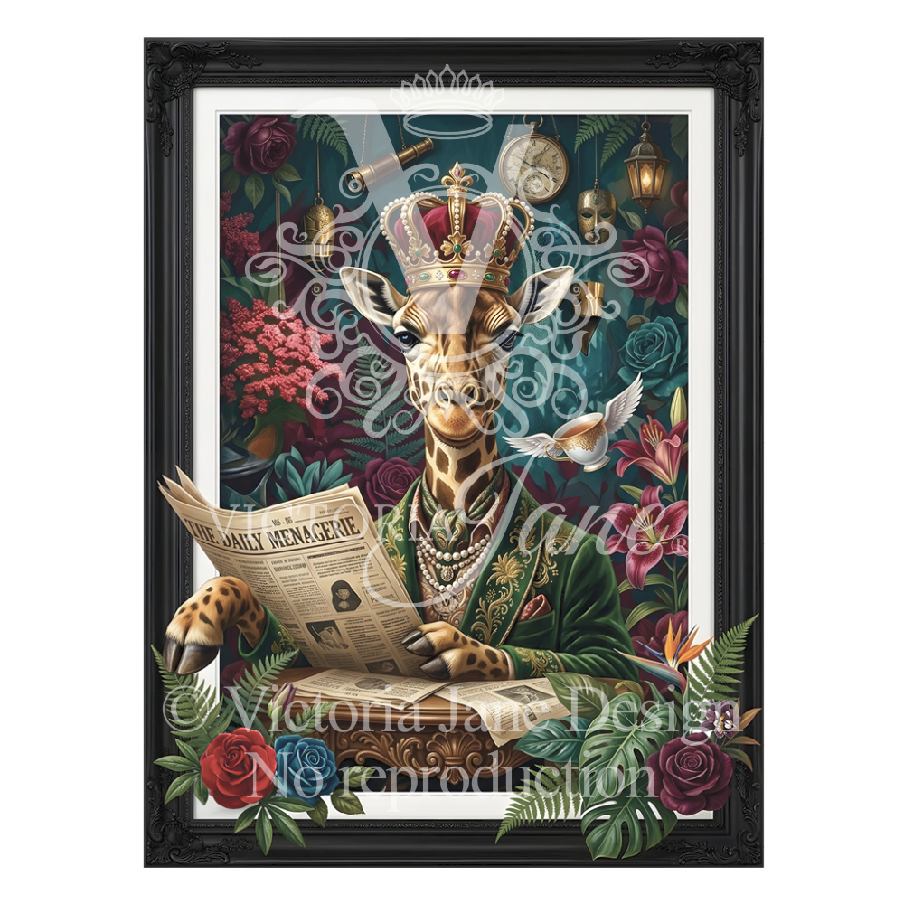 Lord Reginald of the Reading Room Framed Art watermarked