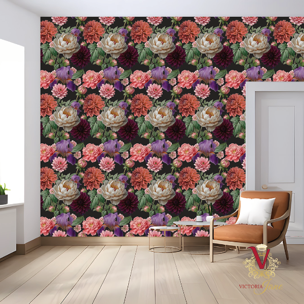 Midnight Dahlia Wallpaper lifestyle