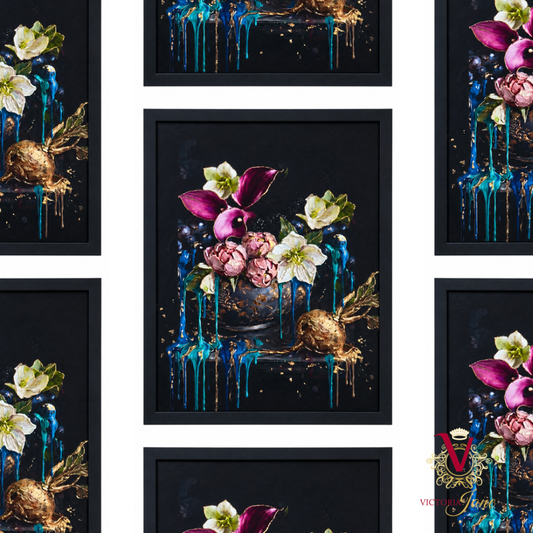 Midnight Trumpet Framed Art repeated