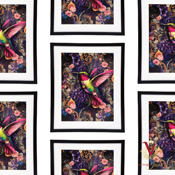 Miss Belladonna Mat Framed Art repeated