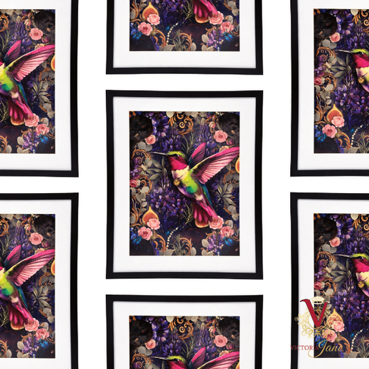 Miss Belladonna Mat Framed Art repeated