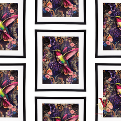 Miss Belladonna Mat Framed Art repeated