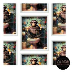 Monkey Business Framed Art repeated on wall