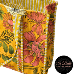 Mustard Flower Designer Carry All Tote Bags