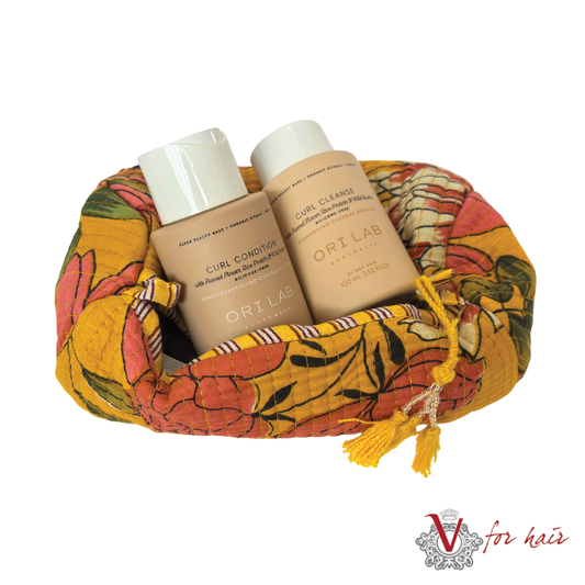 Mustard Flower Ori Lab Curl Travel Set in bag