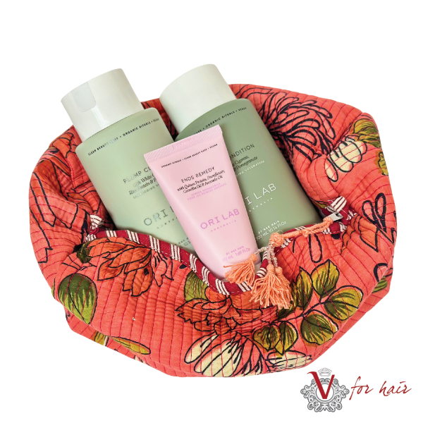 Dark Peach Flower Ori Lab Plump Trio in bag