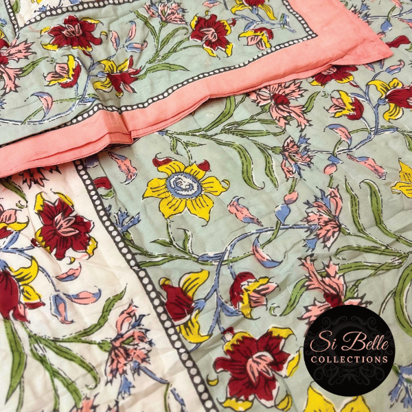 Pale Sage Quilt close up