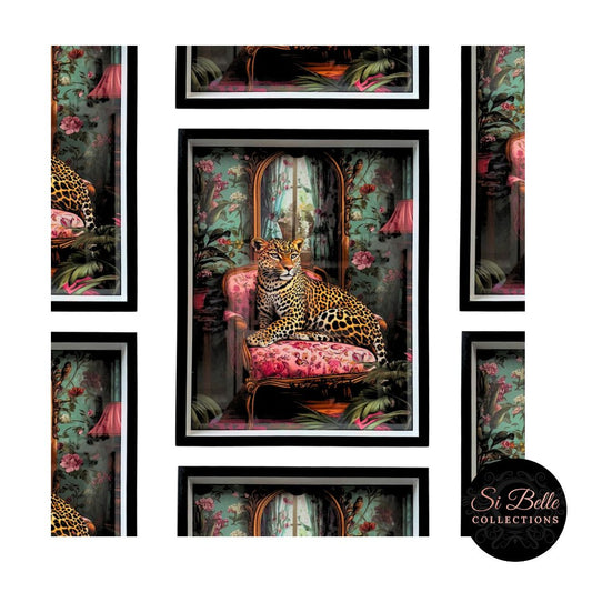 Regal Leopard Framed Art