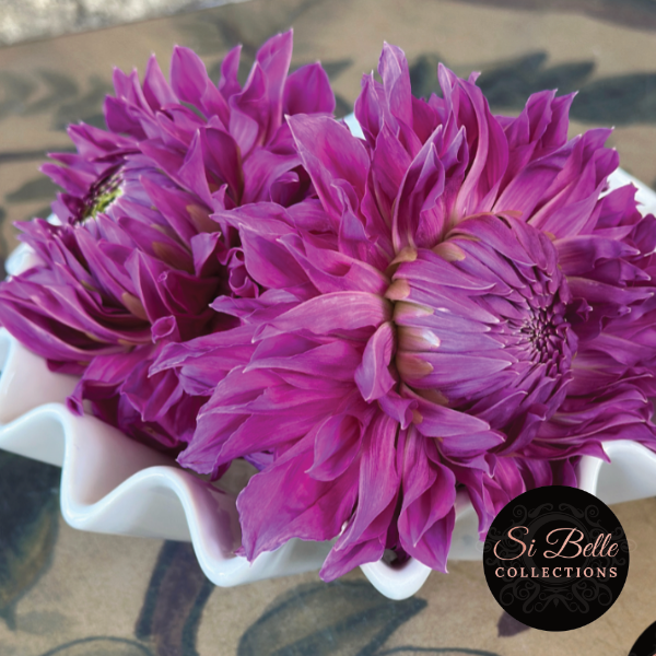 si belle collections Serene Wave Ceramic Bowl flower