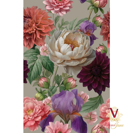 Silver Bloom Wallpaper