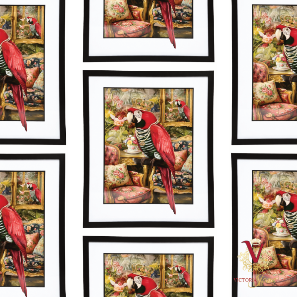 Sir Percival Featherington Large Framed Art repeated