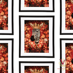 Sir Percival Stripewell Mat Framed Art repeated