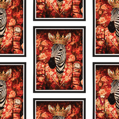 Sir Percival Stripewell Framed Art repeated