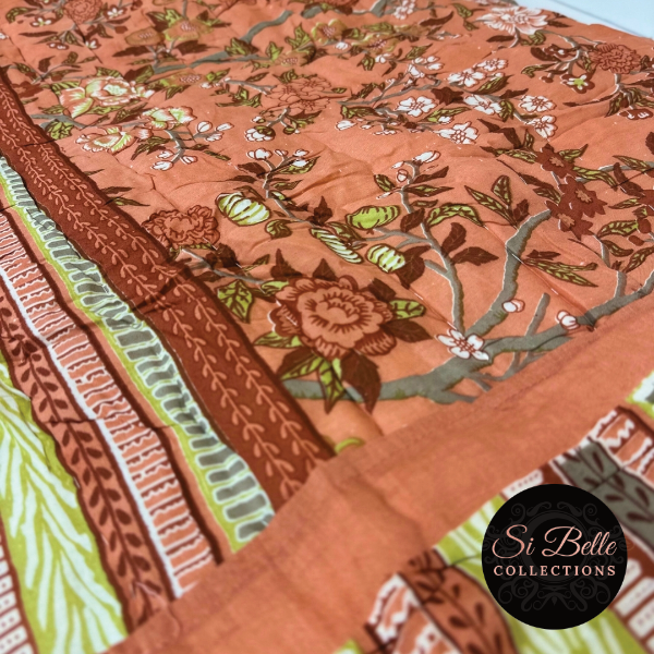 Soft Terracotta Quilt closeup