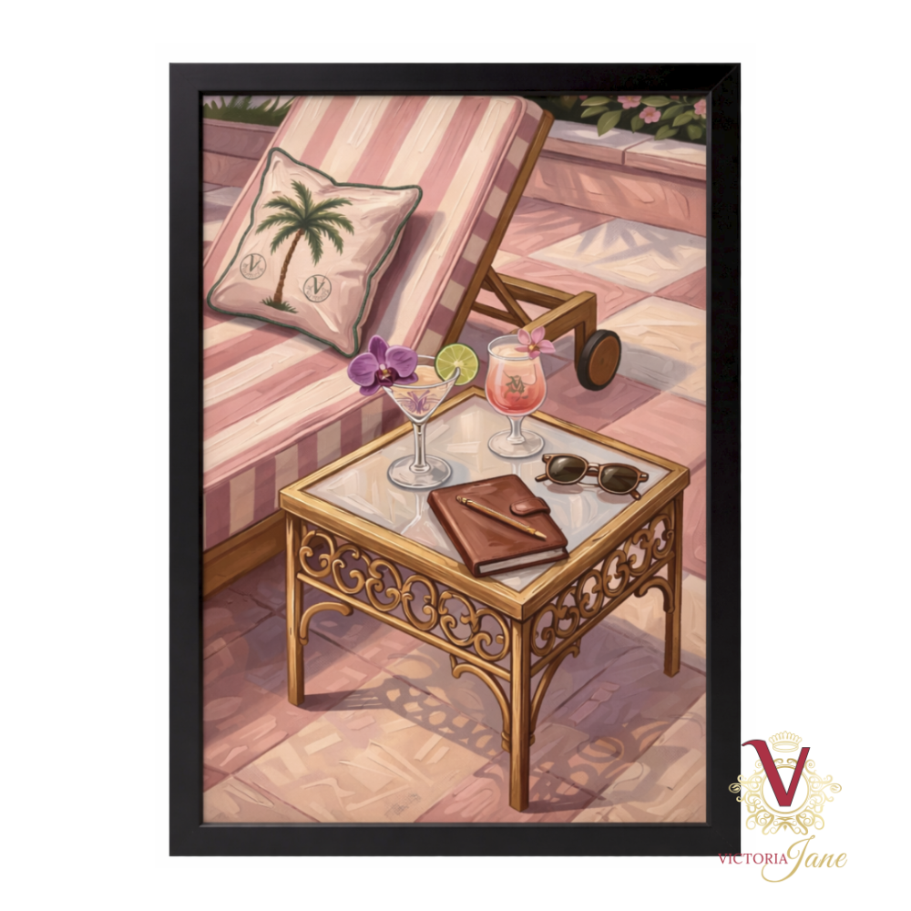 Sunset Spritz Framed Art black