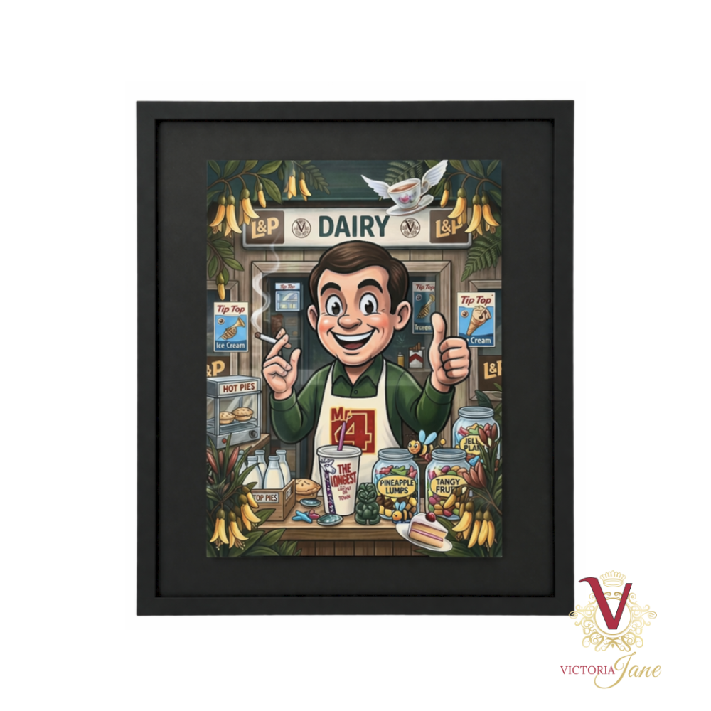 The Corner Store Keeper Framed Art