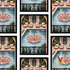 Umbrella Club Framed Art black