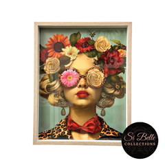 Flower Power Framed Art Bundle blonde lady