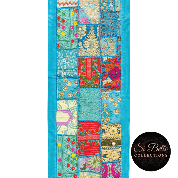 si belle collections turquoise blue Table Runner middle