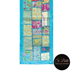 si belle collections turquoise blue Table Runner  bottom