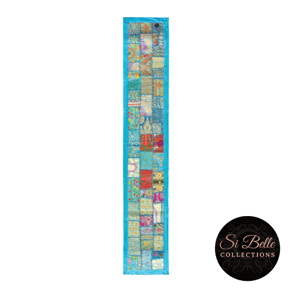 si belle collections turquoise blue Table Runner full