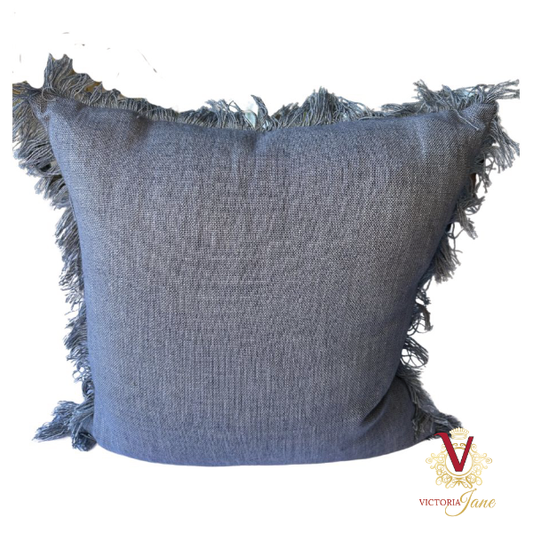 Blue Grey Linen Cushion Cover 