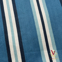 si belle collections blue stripe table cloth ultra close up