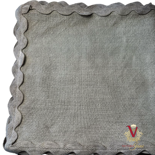 victoria jane Blue Grey Linen Table Runner